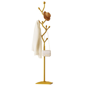 Tree-Shaped Metal Coat Rack Stand with 8 Hooks