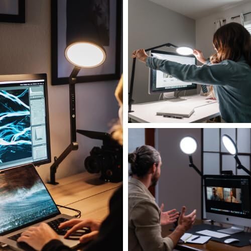 LED Desk Lamp with USB Charging & Swing Arm