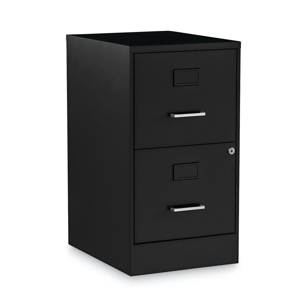 2-Drawer Vertical File Cabinet – Letter Size, Steel, Black