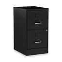 2-Drawer Vertical File Cabinet – Letter Size, Steel, Black