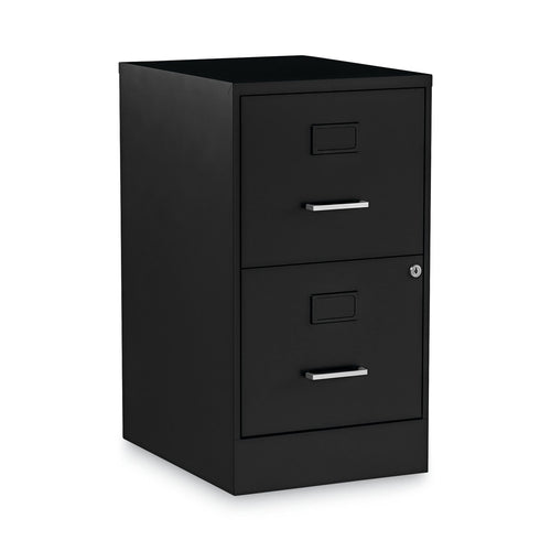 2-Drawer Vertical File Cabinet – Letter Size, Steel, Black