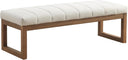 52.7" Upholstered Bedroom Bench – Boucle Fabric, Solid Wood Frame, Multi-Use