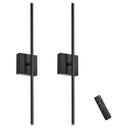 Hardwire Wall Sconce Set of 2 with Remote Control – 28 Inch, Dimmable, 100–240V