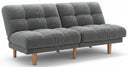 65" Convertible Futon Sofa Bed – Corduroy Fabric, Grey