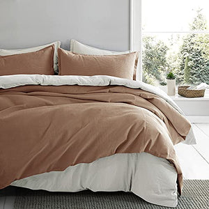 Cotton Velvet Corduroy Duvet Cover Set – Super King, Mocha