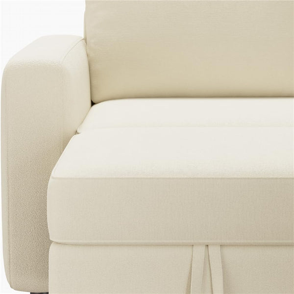 L-Shaped Sectional Sleeper Sofa with Pull-Out Bed, Chaise Storage & USB Charging