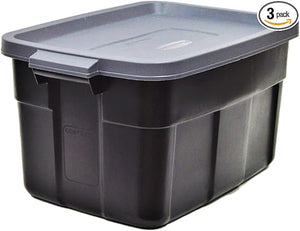 Heavy Duty Plastic Storage Totes with Lids – Stackable Bins