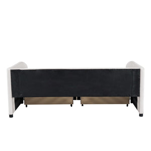 Twin Size Velvet Daybed with 2 Drawers