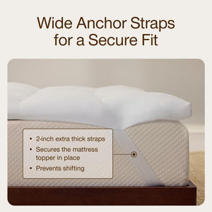 Down Alternative Mattress Topper — Plush Baffle Box with 2-Inch Gusset