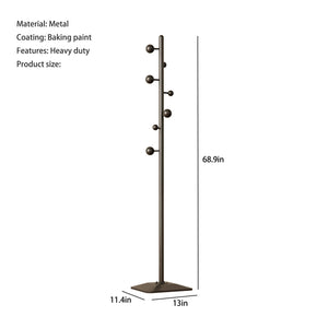 Metal Freestanding Coat Rack with 7 Hooks and Heavy Base