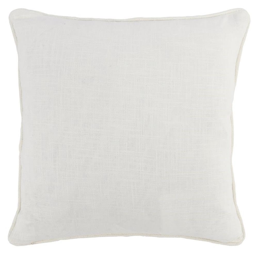 20x20 Blue Linen Throw Pillow with Duck Down Fill
