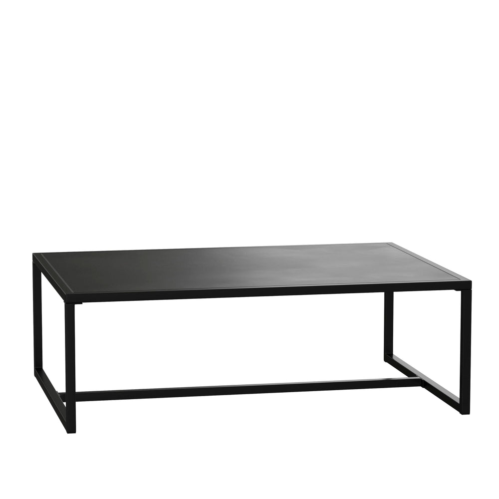 Indoor Outdoor Steel Patio Coffee Table – Black