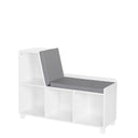 Kids Storage Bench with Cushioned Seat and Cubby Organizer