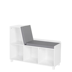 Kids Storage Bench with Cushioned Seat and Cubby Organizer
