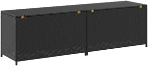 Outdoor Poly Rattan Storage Box with Lid – Garden Deck Box