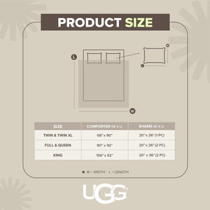 Reversible Comforter Set with Down Alternative Fill & Pillow Shams