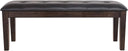 Tufted Faux Leather Upholstered Dining Bench