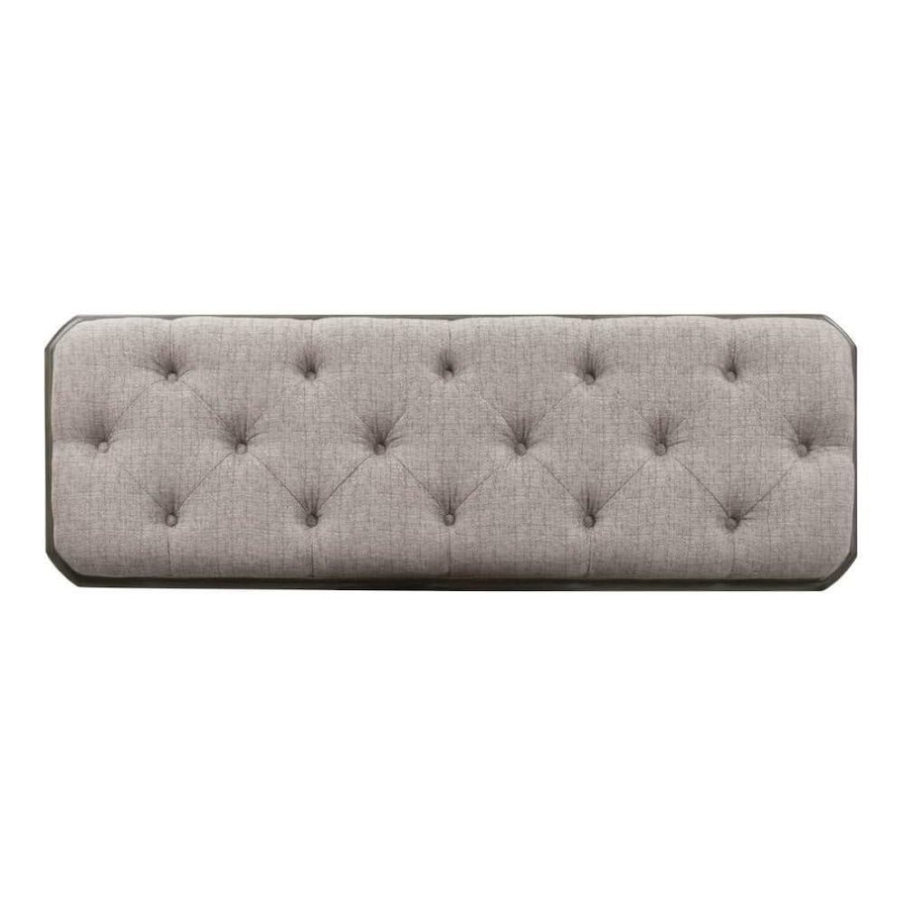 Upholstered Bedroom Bench with Storage Shelf