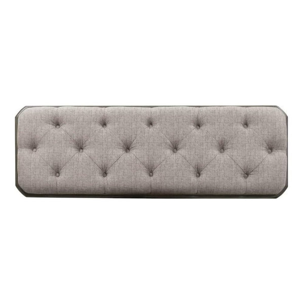 Upholstered Bedroom Bench with Storage Shelf