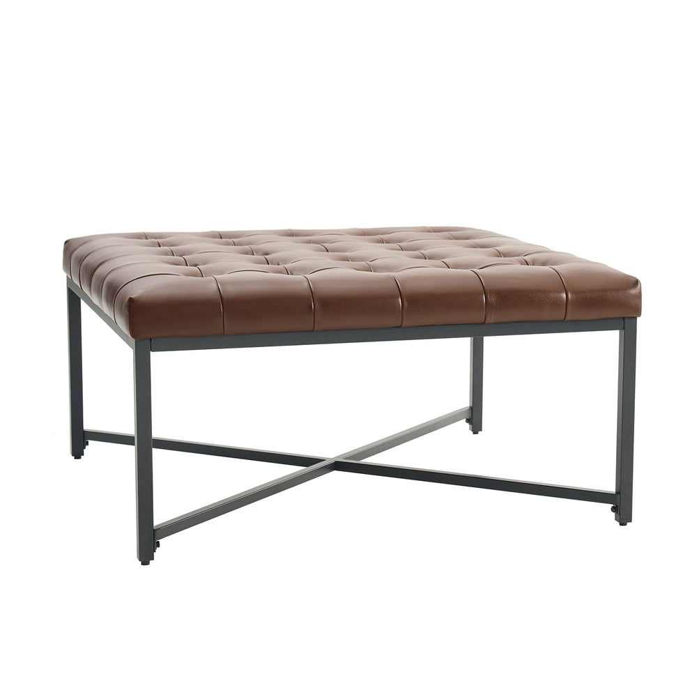 Leather Square Ottoman Coffee Table