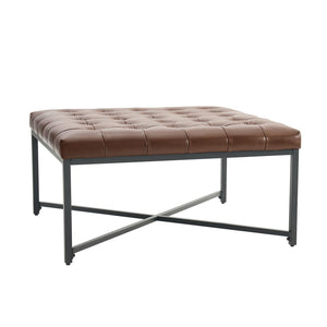 Leather Square Ottoman Coffee Table