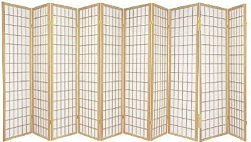 10-Panel Shoji Room Divider – Black