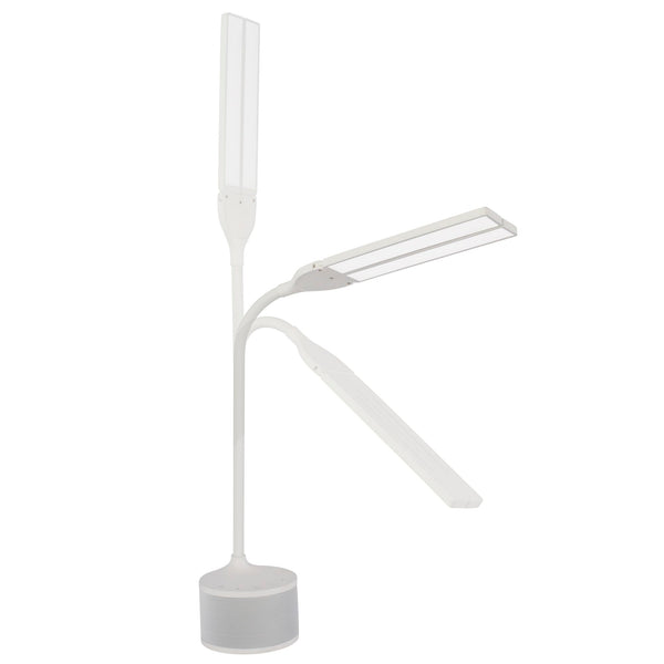 LED Desk Lamp with Bluetooth Speaker & Dual Adjustable Shades