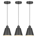 Industrial Pendant Lights 3-Pack – Adjustable Metal Ceiling Fixtures