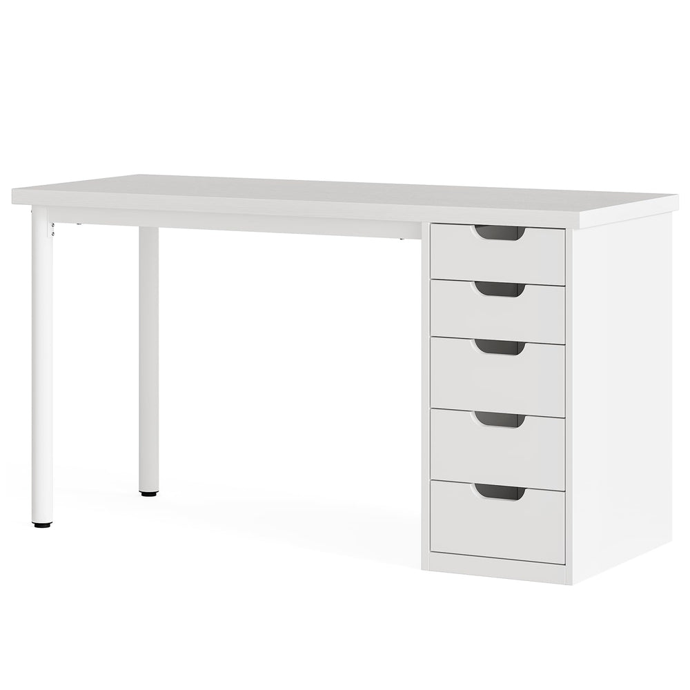 47-Inch Computer Desk with 5 Drawers