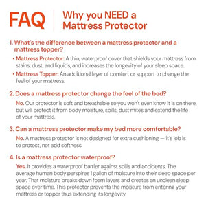 Waterproof Cooling Mattress Protector with Deep Pocket Fit