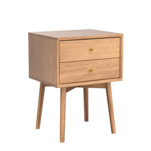 Solid Wood Nightstand with Drawer