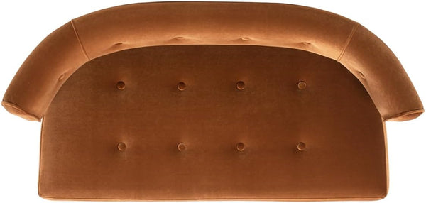 Mid-Century Modern Tufted Settee Bench with Split Back