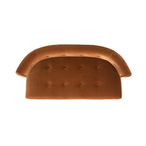 Mid-Century Modern Tufted Settee Bench with Split Back