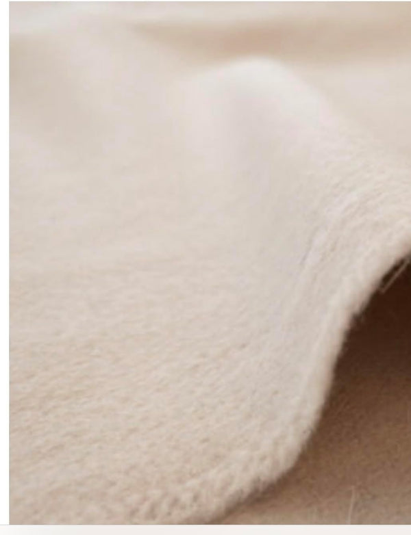 Ivory Vanilla Wool Coating Fabric by the Yard
