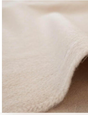 Ivory Vanilla Wool Coating Fabric by the Yard