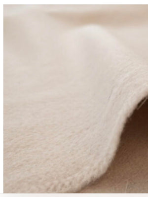 Ivory Vanilla Wool Coating Fabric by the Yard