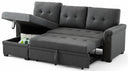 Convertible L-Shaped Sectional Sleeper Sofa with Storage Chaise