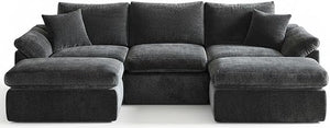 U-Shaped Modular Sectional Sofa – Deep Seat Cloud Couch