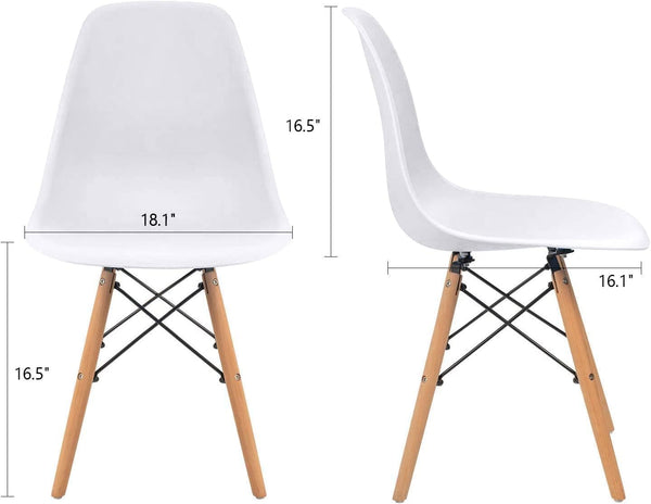 Mid-Century Modern Plastic Dining Chair – Set of 4