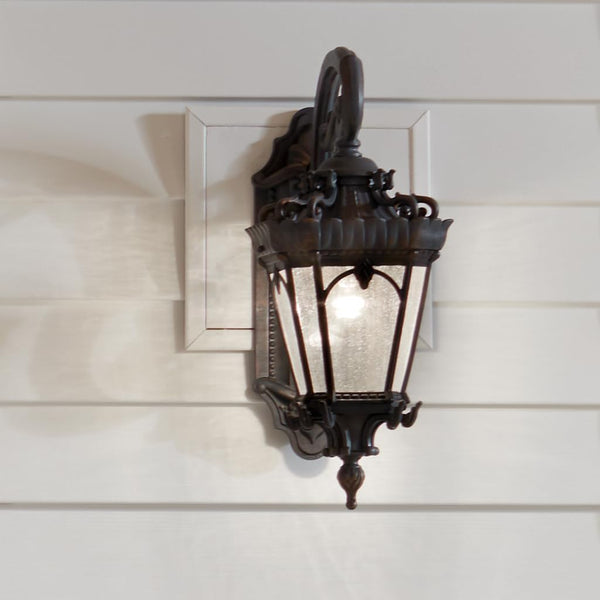 Outdoor Wall Light Fixture — Victorian Style, 1-Light, Cast Aluminum
