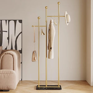 Freestanding Coat Rack with Marble Base