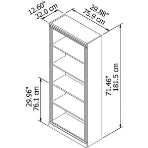 Tall 5-Shelf Bookcase Set of 2 – Harvest Cherry