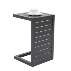 Aluminum C-Shaped Outdoor Side Table