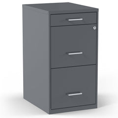 3-Drawer Vertical File Cabinet with Lock – Letter Size, Metal