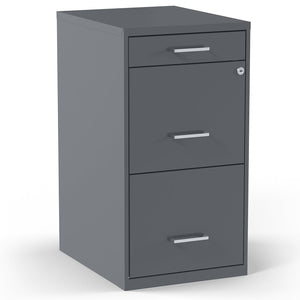 3-Drawer Vertical File Cabinet with Lock – Letter Size, Metal