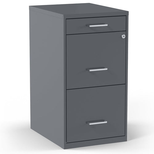 3-Drawer Vertical File Cabinet with Lock – Letter Size, Metal