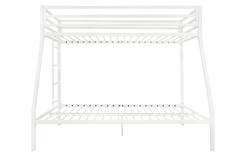 Twin Over Full Metal Bunk Bed with Guardrail