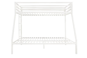 Twin Over Full Metal Bunk Bed with Guardrail