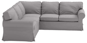 Cotton Ektorp 2+2 Corner Sofa Slipcover Set