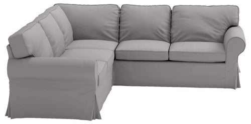 Cotton Ektorp 2+2 Corner Sofa Slipcover Set